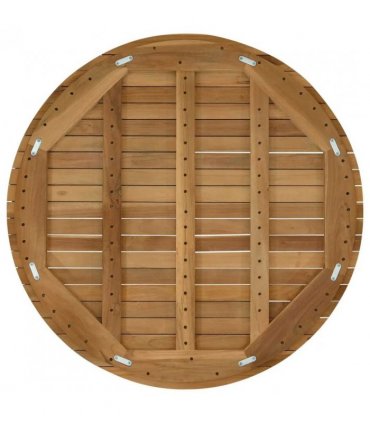 vidaXL Table Top Ø 80 x 3.5 Round Solid Teak Wood Natural — Size: Ø 80 cm