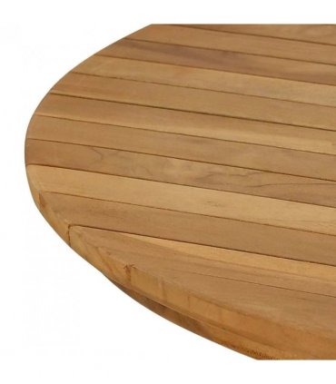 vidaXL Table Top Ø 80 x 3.5 Round Solid Teak Wood Natural — Size: Ø 80 cm