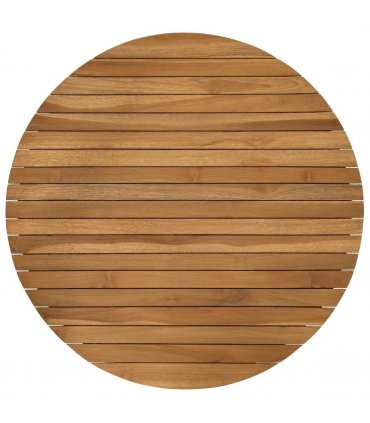 vidaXL Table Top Ø 70 x 3.5 Round Solid Teak Wood Natural — Size: Ø 70 cm