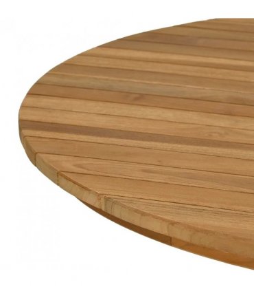vidaXL Table Top Ø 70 x 3.5 Round Solid Teak Wood Natural — Size: Ø 70 cm