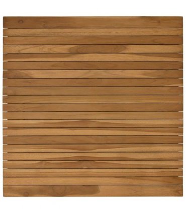 vidaXL Table Top 80 x 80 x 3.5 cm Square Solid Teak Wood Natural — Size: 80 x 80 cm