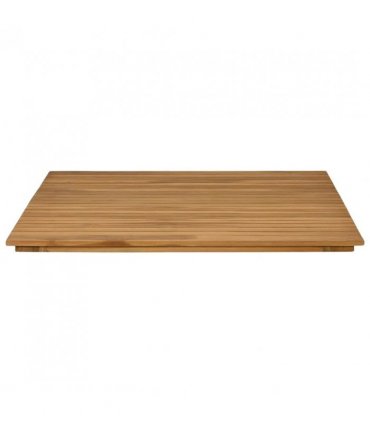 vidaXL Table Top 80 x 80 x 3.5 cm Square Solid Teak Wood Natural — Size: 80 x 80 cm