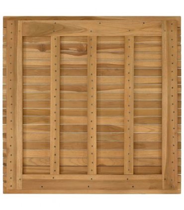 vidaXL Table Top 80 x 80 x 3.5 cm Square Solid Teak Wood Natural — Size: 80 x 80 cm