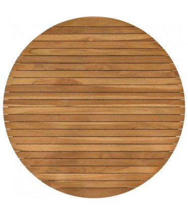 vidaXL Table Top Ø 90 x 3.5 Round Solid Teak Wood Natural — Size: Ø 90 cm