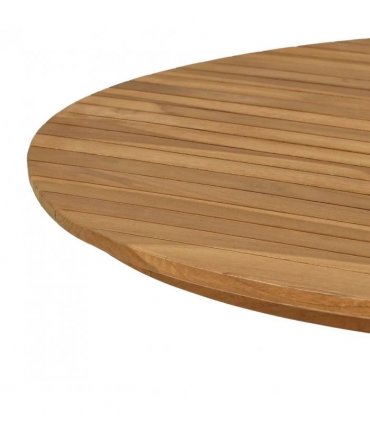 vidaXL Table Top Ø 90 x 3.5 Round Solid Teak Wood Natural — Size: Ø 90 cm
