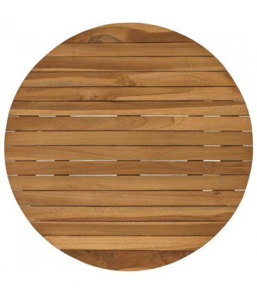 vidaXL Table Top Ø 60 x 3.5 Round Solid Teak Wood Natural — Size: Ø 60 cm
