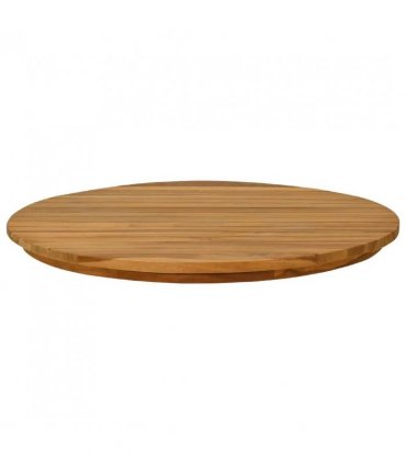 vidaXL Table Top Ø 60 x 3.5 Round Solid Teak Wood Natural — Size: Ø 60 cm