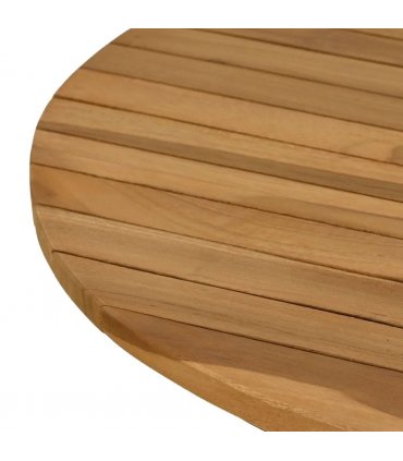 vidaXL Table Top Ø 60 x 3.5 Round Solid Teak Wood Natural — Size: Ø 60 cm