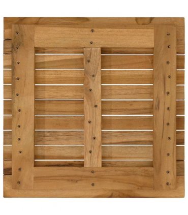 vidaXL Table Top 50 x 50 x 3.5 cm Square Solid Teak Wood Natural — Size: 50 x 50 cm