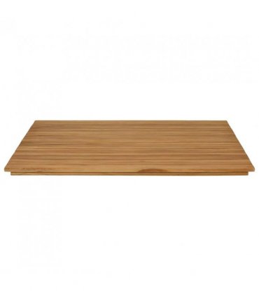 vidaXL Table Top 90 x 90 x 3.5 cm Square Solid Teak Wood Natural — Size: 90 x 90 cm