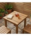 vidaXL Table Top 40 x 40 x 3.5 cm Square Solid Teak Wood Natural — Size: 40 x 40 cm