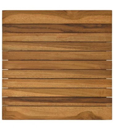 vidaXL Table Top 40 x 40 x 3.5 cm Square Solid Teak Wood Natural — Size: 40 x 40 cm