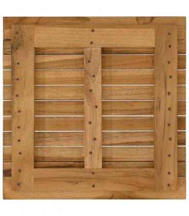 vidaXL Table Top 40 x 40 x 3.5 cm Square Solid Teak Wood Natural — Size: 40 x 40 cm