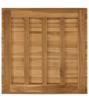 vidaXL Table Top 70 x 70 x 3.5 cm Square Solid Teak Wood Natural — Size: 70 x 70 cm