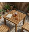 vidaXL Table Top 60 x 60 x 3.5 cm Square Solid Teak Wood Natural — Size: 60 x 60 cm
