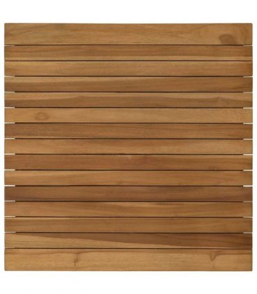 vidaXL Table Top 60 x 60 x 3.5 cm Square Solid Teak Wood Natural — Size: 60 x 60 cm