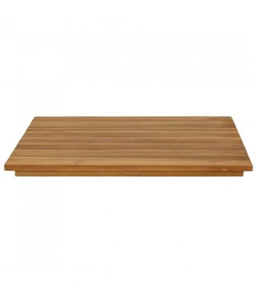vidaXL Table Top 60 x 60 x 3.5 cm Square Solid Teak Wood Natural — Size: 60 x 60 cm
