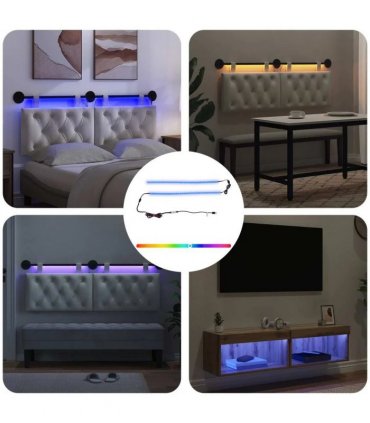 vidaXL LED Strip 110 cm Multicolour PVC — Model: with double LED strip