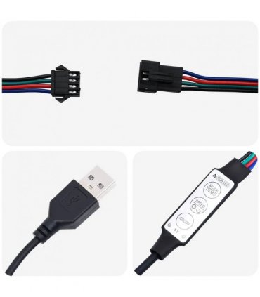 vidaXL LED Strip 110 cm Multicolour PVC — Model: with double LED strip