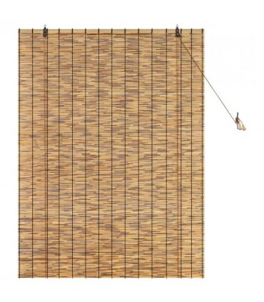 vidaXL Roller Blind Brown 120 x 160 cm Reed