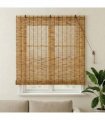 vidaXL Roller Blind Brown 140 x 160 cm Reed