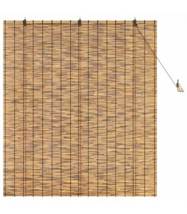 vidaXL Roller Blind Brown 140 x 160 cm Reed