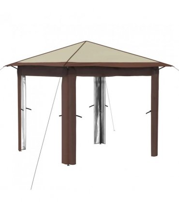 vidaXL Gazebo without Sidewall 2.6 x 2.6 m Cream and Brown