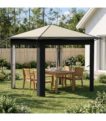 vidaXL Gazebo without Sidewall 2.6 x 2.6 m Cream and Anthracite