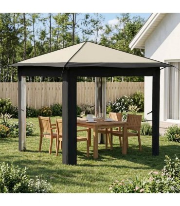 vidaXL Gazebo without Sidewall 2.6 x 2.6 m Cream and Anthracite