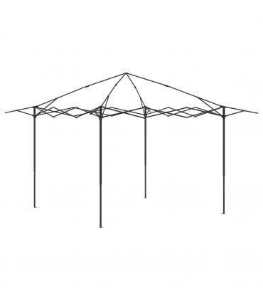 vidaXL Gazebo with 4 Sidewalls 2.6 x 2.6 m Cream and Brown