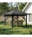 vidaXL Gazebo with 4 Sidewalls Light Grey and Anthracite