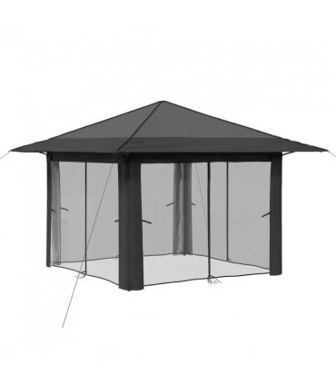 vidaXL Gazebo with 4 Sidewalls Light Grey and Anthracite