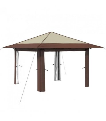 vidaXL Gazebo without Sidewall Cream and Brown