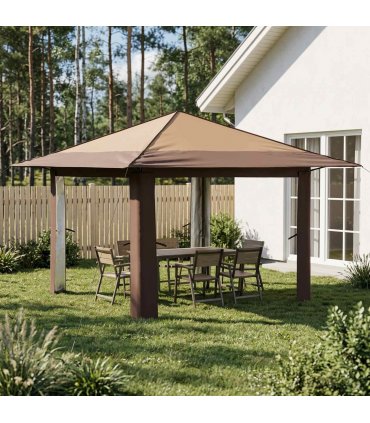 vidaXL Gazebo without Sidewall Beige and Brown