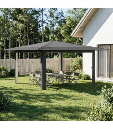 vidaXL Gazebo without Sidewall 4 x 4 m Light Grey and Anthracite