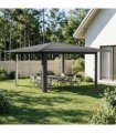vidaXL Gazebo without Sidewall 4 x 4 m Light Grey and Anthracite