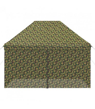 vidaXL Canopy Tent with 4 Sidewalls 2.95 x 4.1 m Army Camouflage — Size: 295 x 410 cm
