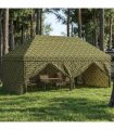 vidaXL Canopy Tent with 4 Sidewalls 2.9 x 5.8 m Army Camouflage — Size: 290 x 580 cm