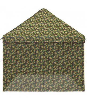 vidaXL Canopy Tent with 4 Sidewalls 2.9 x 5.8 m Army Camouflage — Size: 290 x 580 cm