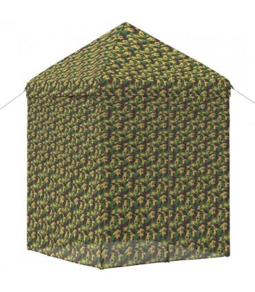 vidaXL Canopy Tent with 4 Sidewalls 2 x 2 m Army Camouflage — Size: 200 x 200 cm