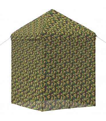 vidaXL Canopy Tent with 4 Sidewalls 2.9 x 2.9 m Army Camouflage — Size: 290 x 290 cm
