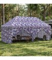 vidaXL Pop-up Gazebo with 4 Sidewalls 3 x 6 m Blue Camouflage — Size: 290 x 580 cm