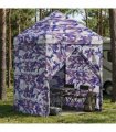vidaXL Pop-up Gazebo with 4 Sidewalls 2.9 x 2.9 m Blue Camouflage — Size: 290 x 290 cm
