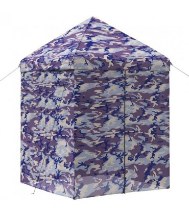vidaXL Pop-up Gazebo with 4 Sidewalls 2.9 x 2.9 m Blue Camouflage — Size: 290 x 290 cm