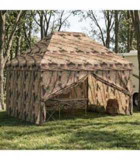 vidaXL Pop-up Gazebo with 4 Sidewalls 3 x 4 m Forest Camouflage