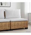 vidaXL Middle Sofa with Cushions GENDT Natural Rattan Natural