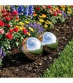 vidaXL Mirror Ball 2 pcs Ø 15 cm Silver Stainless Steel 201 — Size: Ø15 cm, Model: Mirror surface