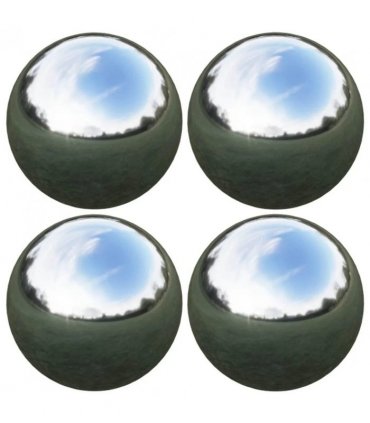 vidaXL Mirror Ball 4 pcs Ø 10.5 cm Silver Stainless Steel 201 — Size: Ø10.5 cm, Model: Mirror surface