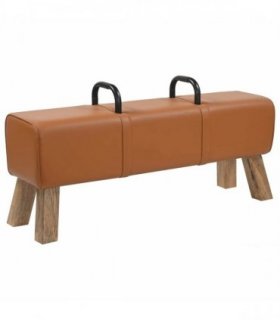 vidaXL Bench Brown 110 x 30 x 45 cm Real Leather