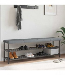 vidaXL Bench Cushion 4 pcs Fabric Light Grey Depth 35 cm